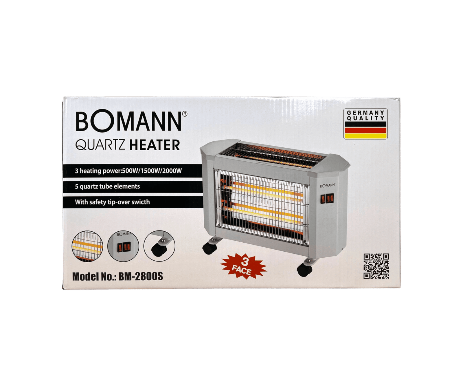 مدفأة كهربائية 3أوجه ماركة بومان الالمانيه - الصورة 5